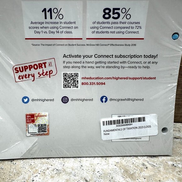 Fundamentals of Taxation 2023 Loose Leaf Textbook New Sealed McGraw Hill Connect - Picture 5 of 8